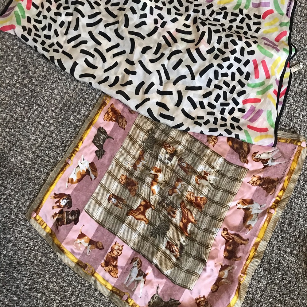 Vintage silk scarfs lot